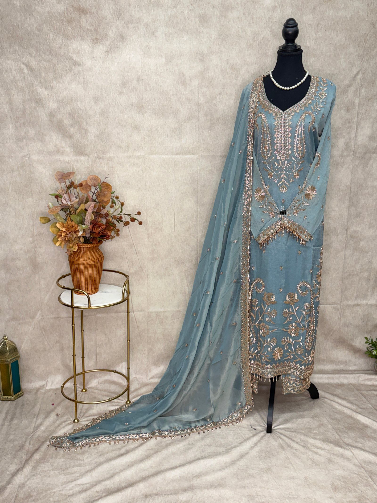 DUSTY ICE BLUE SUIT